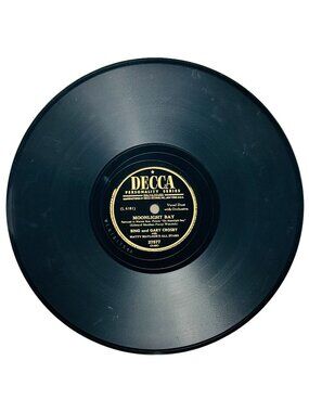 Bing & Gary Crosby Moonlight Bay 10 Inch Shellac 78 RPM Decca 27577